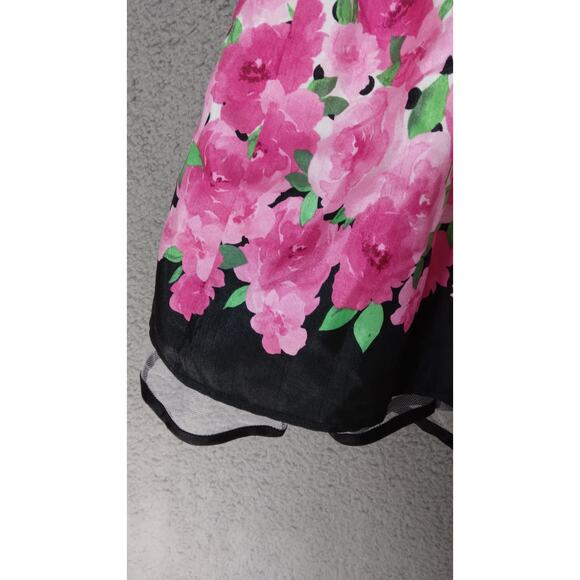 Holiday Editions Puffy Sunday Dress Size Small Polka Dot Floral - Picture 7 of 7